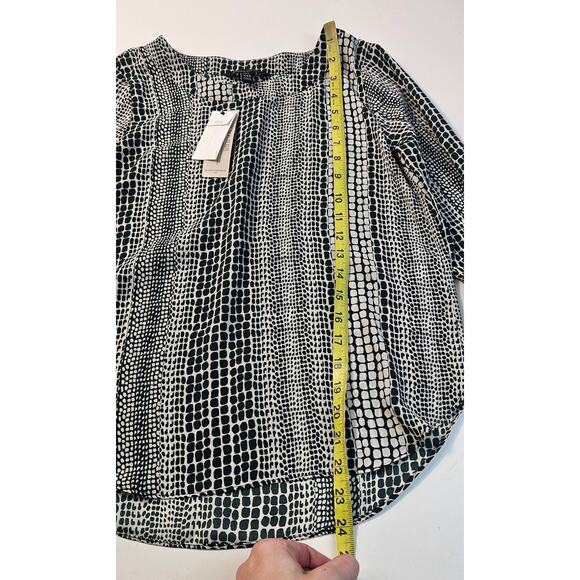 NWT banana republic satin XXS PETITE XXSP career business casual long sleeve top - Picture 6 of 6